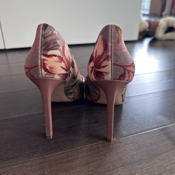 Nine West Velvet Patterned Heels - Picture 3 of 4